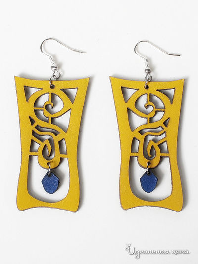 Серьги M.A.K.K.O., цвет желтый, синий