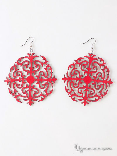 Серьги M.A.K.K.O., цвет красный