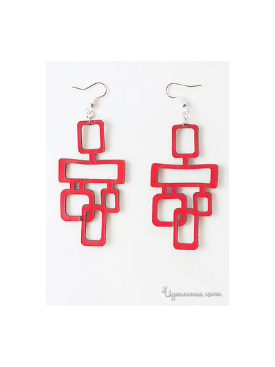 Серьги M.A.K.K.O., цвет красный