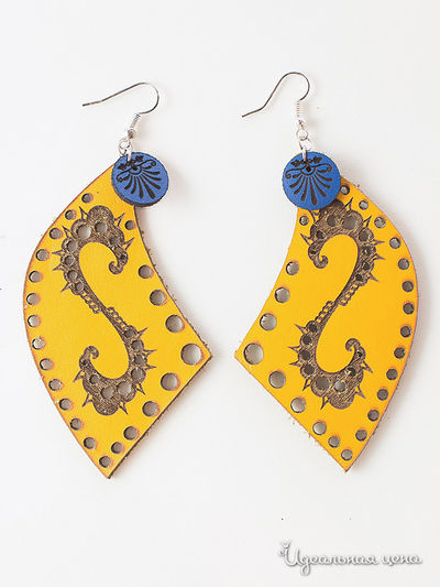 Серьги M.A.K.K.O., цвет желтый, синий