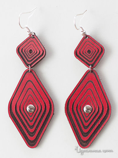 Серьги M.A.K.K.O., цвет красный