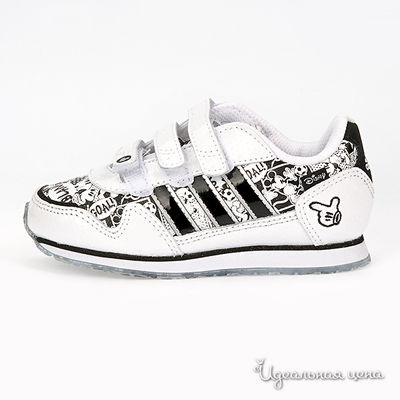 Кеды Adidas, цвет цвет черный / белый