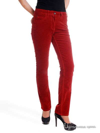 Прямые вельветовые брюки, длина 32 Million X Woman, цвет Красный