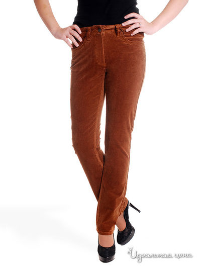 Прямые вельветовые брюки, длина 32 Million X Woman, цвет темная охра