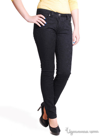 Жаккардовые брюки, длина 32 Million X Woman, цвет черный
