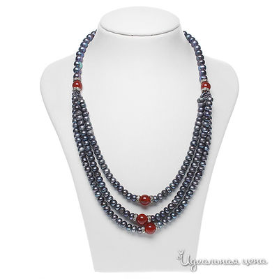 Бусы Migura, цвет серый, коричневый