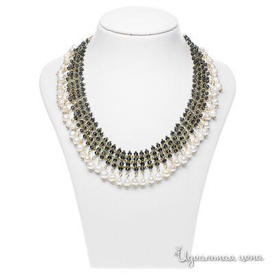 Колье Migura, цвет зеленый, молочный