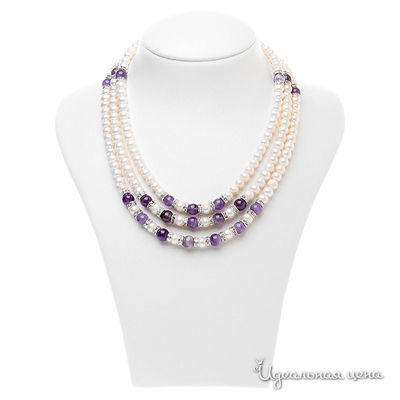 Колье Migura, цвет Белый,фиолетовый,серый