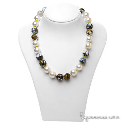 Бусы Migura, цвет Белый,темно-зеленый,серый