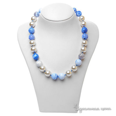 Бусы Migura, цвет Белый,голубой,серый