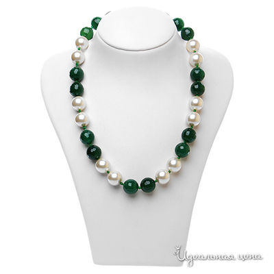 Бусы Migura, цвет зеленый,белый