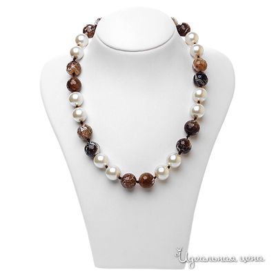 Бусы Migura, цвет Белый,коричневый,серый