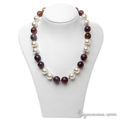 Бусы Migura, цвет Серый,белый