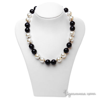 Бусы Migura, цвет черный,белый