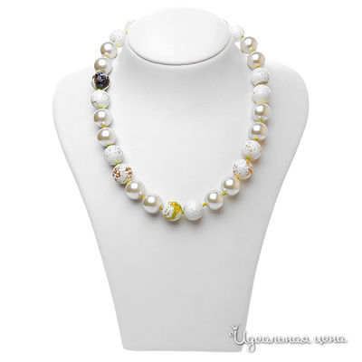 Бусы Migura, цвет Белый,зеленый,коричневый