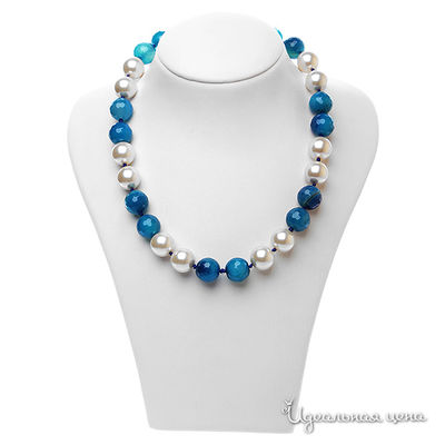 Бусы Migura, цвет Серый,голубой