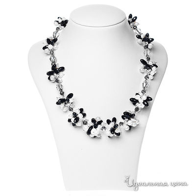 Бусы Migura, цвет дымчато белый,черный,белый