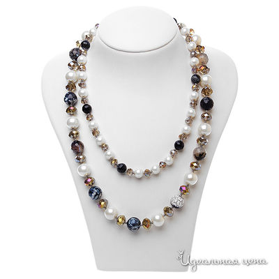 Бусы Migura, цвет белый,серый