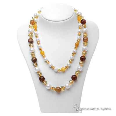 Бусы Migura, цвет Желтый,коричневый,белый,серый