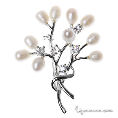 Брошь Migura, цвет белый