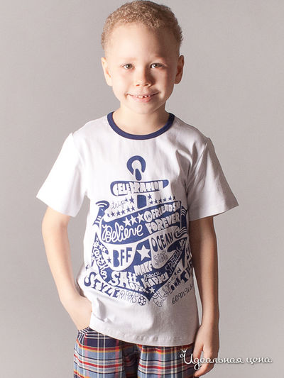 Футболка Comusl, цвет белая, синяя