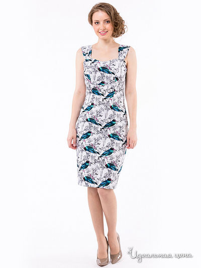 Платье Remix, цвет белый, голубой