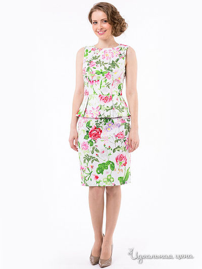 Платье Remix, цвет белый, зеленый