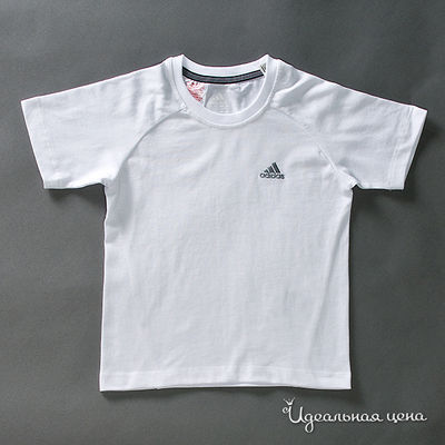 Футболка Adidas для мальчика, цвет белый, рост 116 см