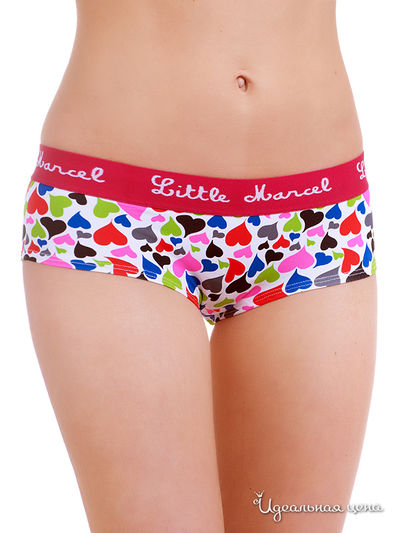 Трусы Little Marcel, цвет белый, красный