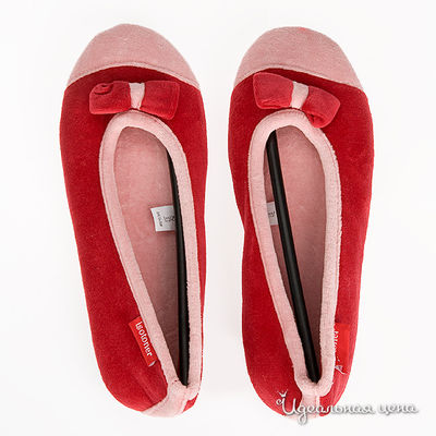 Балеринки Isotoner, цвет цвет красный / розовый