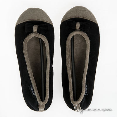 Балеринки Isotoner, цвет цвет черный / серый