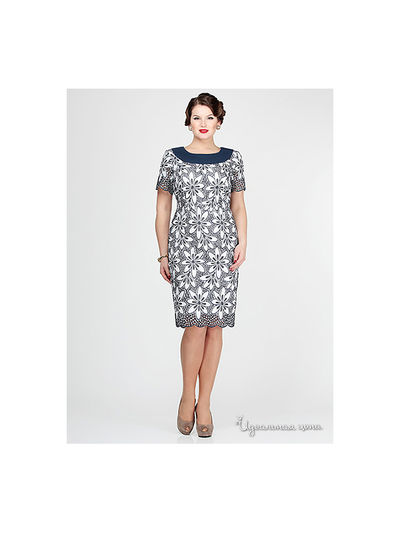 Платье Elza, цвет Белый, темно синий