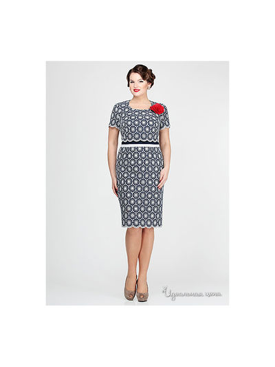 Платье Elza, цвет Белый, темно синий