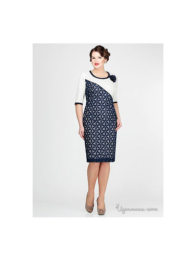 Платье Elza, цвет Белый, темно синий