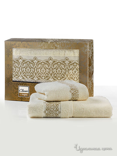 Комплект полотенец Togas, цвет экрю