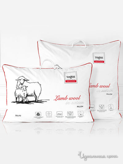 Подушка 50x70 см Togas, цвет кремовый