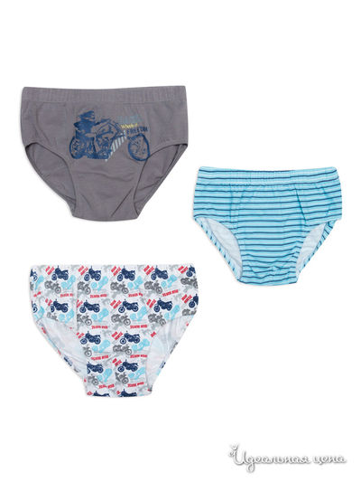 Трусы S’COOL!, цвет серый, белый, голубой, красный, синий