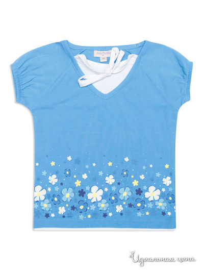 Футболка PlayToday, цвет голубая, белая