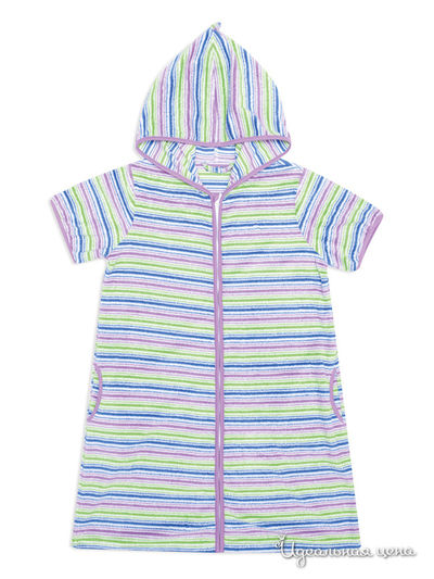 Халат S’COOL!, цвет синий, белый, фиолетовый, салатовый