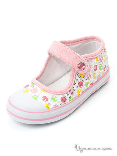 Туфли PlayToday, цвет белый, розовый, салатовый