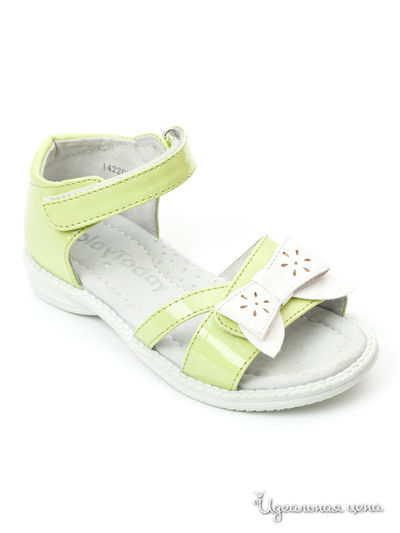 Сандалии PlayToday, цвет белый, салатовый