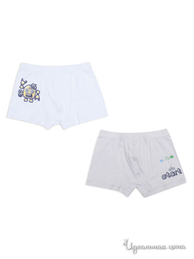 Трусы PlayToday, цвет белый, серый