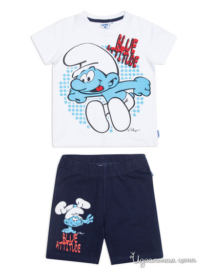 Комплект: футболка, шорты PlayToday для мальчика, цвет белый, синий