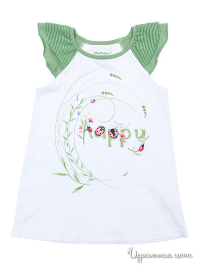 Комплект PLAYTODAY для девочки, цвет белый, зеленый PlayToday, цвет белый, зеленый