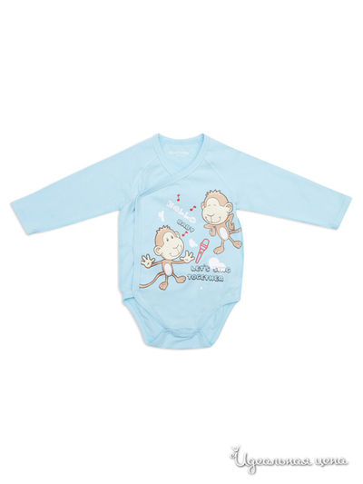 Боди PlayToday, цвет белое, голубое