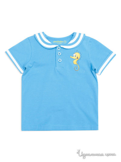 Футболка PlayToday, цвет голубой, белый