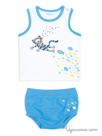 Комплект PLAYTODAY для мальчика, цвет белый, голубой PlayToday, цвет белый, голубой