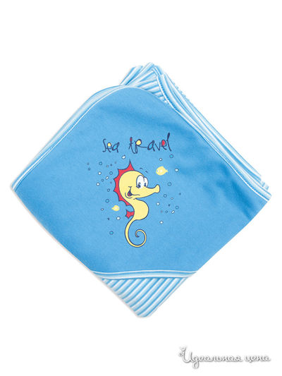 Одеяло PlayToday, цвет голубой, белый, синий