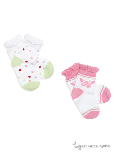 Носки PlayToday, цвет белые, розовые, салатовые