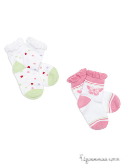 Носки PlayToday, цвет белые, розовые, салатовые